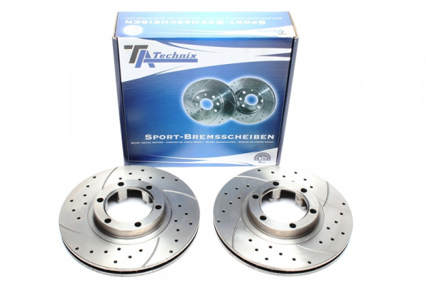TA Technix Sport Bremsscheiben Satz Vorderachse passend für Mitsubishi Pajero I / Pajero I Canvas To