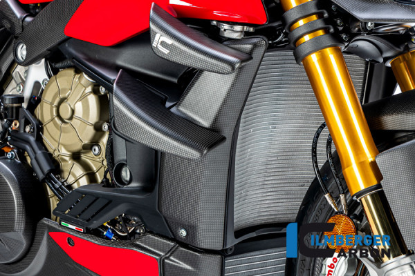 Ilmberger Carbon Wasserkühlerabdeckung matt rechts für Ducati Streetfighter V4 2020-