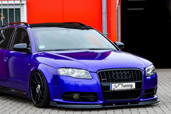 CUP Frontspoilerlippe mit Wings passend für Audi A4 + S4 B7 Avant S-Line