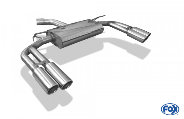 Audi A3 - 8V Limousine "ohne S-Line" Endschalldämpfer quer Ausgang rechts/links - 2x80 Typ 16 rechts