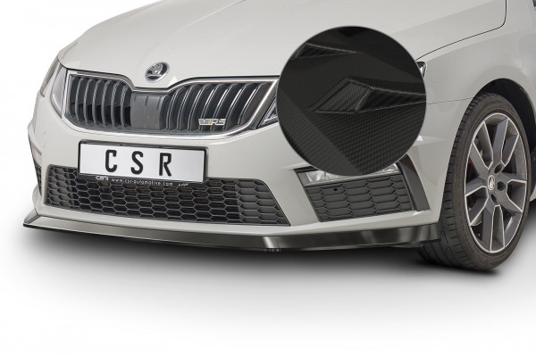 Cup-Spoilerlippe mit ABE für Skoda Octavia III 5E RS CSL399-M Carbon Look Matt