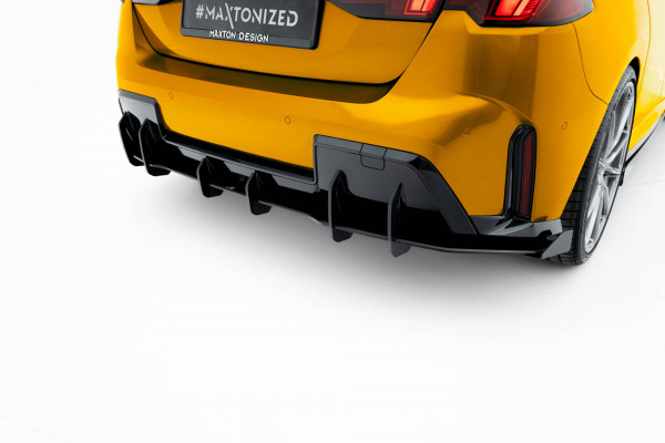 Street Pro Heckschürze + Flaps Für BMW 1er M-Paket F70 Schwarz Hochglanz