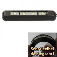 Kennzeichenbeleuchtung Flex | biegsam | 4 LED selbstklebend | E-geprüft Kennzeichenbeleuchtung Flex | biegsam | 4 LED selbstklebend | E-geprüft