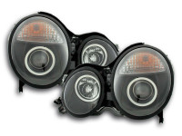 Scheinwerfer Set schwarz passend für Mercedes E-Klasse W210 99-01 Scheinwerfer Set schwarz passend für Mercedes E-Klasse W210 99-01