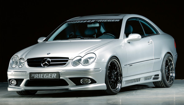 Rieger Seitenschweller rechts matt schwarz für Mercedes CLK (W209) Coupé 00.02-06.04 (bis Facelift