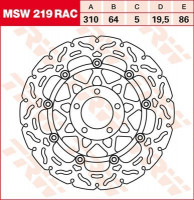 TRW Bremsscheibe schwimmend MSW219RAC passend für Suzuki TRW Bremsscheibe schwimmend MSW219RAC passend für Suzuki