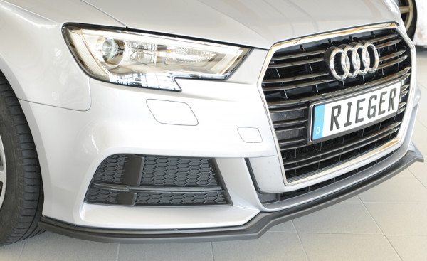 Rieger Spoilerschwert matt schwarz für Audi A3 (8V) 3-tür. (Schrägheck 8V1) 09.16- (ab Facelift)