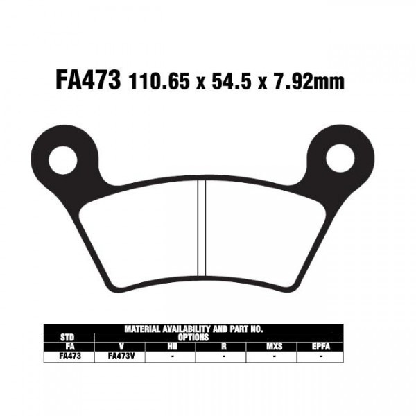 EBC Bremsbeläge passend für CAN-AM Spyder 1000 RS/RT/RSS