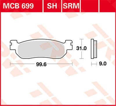 Scheibenbremsbeläge MCB699SH