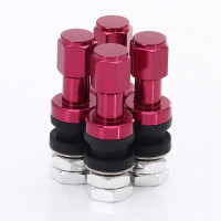 Satz Aluminium Felgenventile JR v2 RED Satz Aluminium Felgenventile JR v2 RED