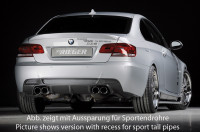 Rieger Heckeinsatz carbon look für BMW 3er E92 Coupé 03.10- (ab Facelift) LCI Ausführung: Schwarz matt