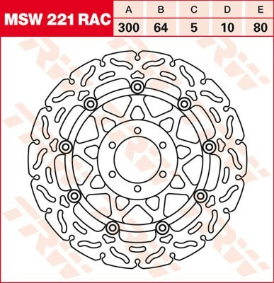 Bremsscheibe schwimmend MSW221RAC