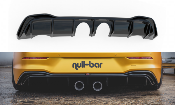 Diffusor Heck Ansatz Passend Für (R32 LOOK) Mit Auspuff VW Golf 8