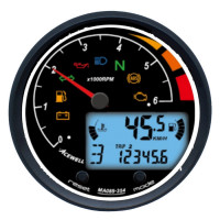 ACEWELL Analog DZM 6000rpm Digital Tacho schwarz ACEWELL Analog DZM 6000rpm Digital Tacho schwarz