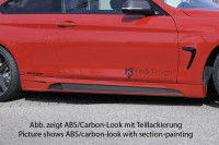 Rieger Seitenschweller rechts carbon look für BMW 4er F32 (3C) Coupé (3-tür.) 07.15- (ab Facelif Ausführung: Schwarz matt
