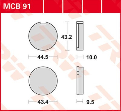 Scheibenbremsbeläge MCB91