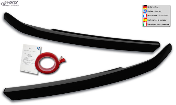 RDX Scheinwerferblenden passend für Audi A6 4K C8 2F Schwarz Glänzend