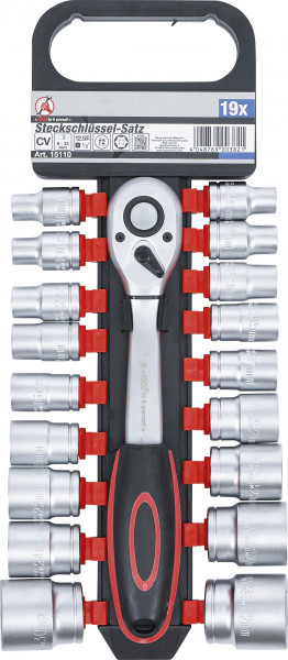 Steckschlüssel-Satz | Antrieb 12,5 mm (1/2") | SW 8 - 32 mm | 19-tlg.