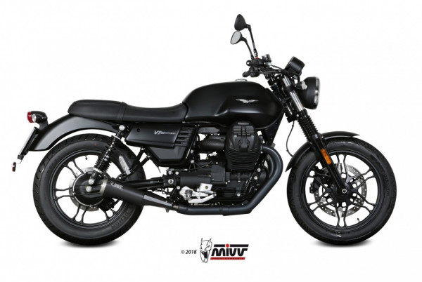 MIVV Ghibli Black Steel Endschalldämpfer passend für Moto Guzzi V7 III (17–20)