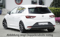 Rieger Heckeinsatz carbon look für Seat Leon FR (5F) 5-tür. 01.13-12.16 (bis Facelift) Ausführung: Schwarz matt