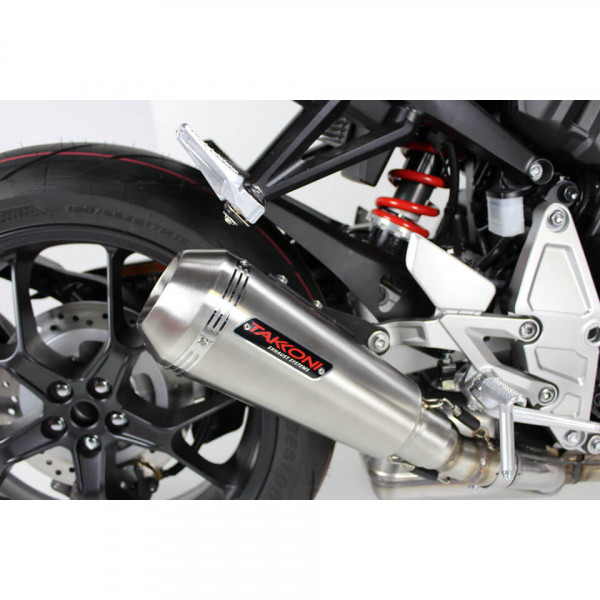 TAKKONI Edelstahl Komplettanlage für Kawasaki Z 650, Ninja 650, 17- (Euro4) E-geprüft