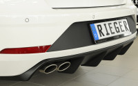 Rieger Heckeinsatz matt schwarz für Seat Leon FR (5F) 5-tür. (ST/Kombi) 01.17- (ab Facelift)