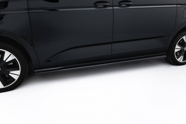 Seitenschweller Ansatz Für VW Multivan Long T7 Schwarz Hochglanz