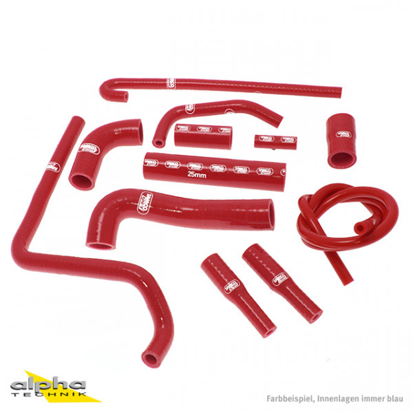 SAMCO SPORT Siliconschlauch Kit rot für MV Agusta F4 1000 Modelljahr 2001-2009