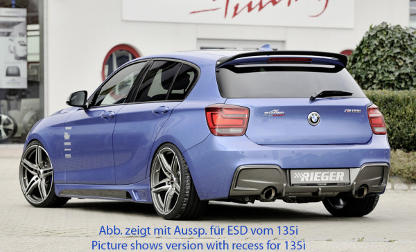 Rieger Heckeinsatz carbon look für BMW 1er F20 (1K4) Lim. / 4-tür. 09.11-03.2015 (bis Facelift)