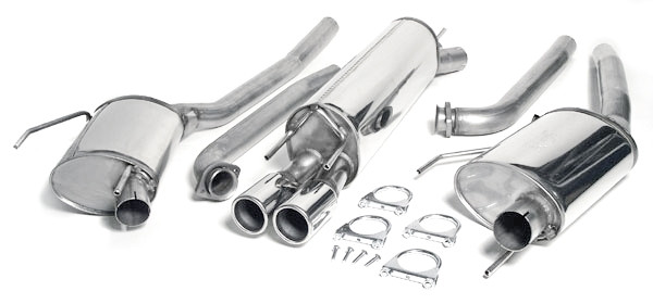 TA Technix Edelstahlanlage 2x80mm passend für Opel Omega B Limo