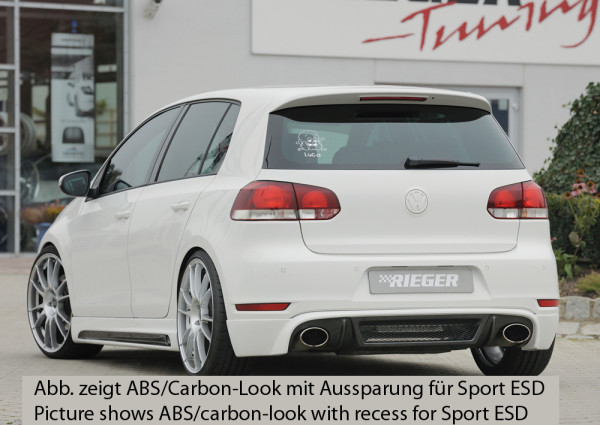 Rieger Heckschürzenansatz für VW Golf 6 GTI 5-tür.