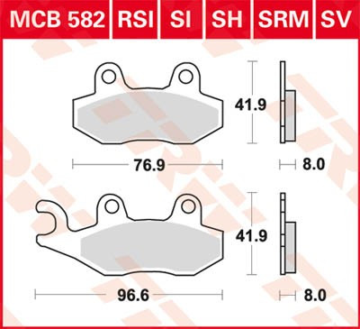 Scheibenbremsbeläge MCB582RSI