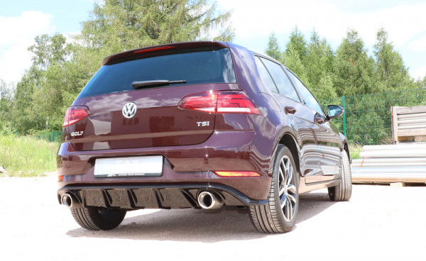 VW Golf VII Facelift starre Hinterachse - Einsatz schwarz Endschalldämpfer rechts/links - 1x100 Typ