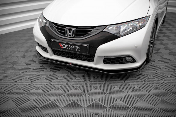 Front Ansatz V.1 Für Honda Civic Mk9 Schwarz Hochglanz