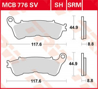 Scheibenbremsbeläge MCB776SV passend für Honda & Suzuki Scheibenbremsbeläge MCB776SV passend für Honda & Suzuki