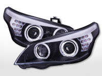 Angel Eyes Scheinwerfer mit LED Standlichtringen passend für BMW 5er E60/E61 schwarz Angel Eyes Scheinwerfer mit LED Standlichtringen passend für BMW 5er E60/E61 schwarz