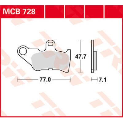 TRW Lucas Bremsbelag MCB728