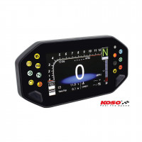 KOSO D64-S LCD Tachometer GP Style rund universal verchromt KOSO D64-S LCD Tachometer GP Style rund universal verchromt