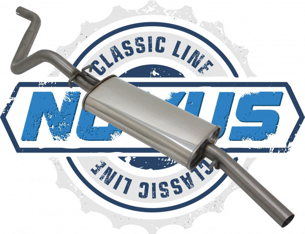 Novus Classic Line Edelstahl Endschalldämpfer für Golf 1 Scirocco 1