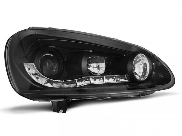 Scheinwerfer Tageslicht schwarz passend für VW Golf 5