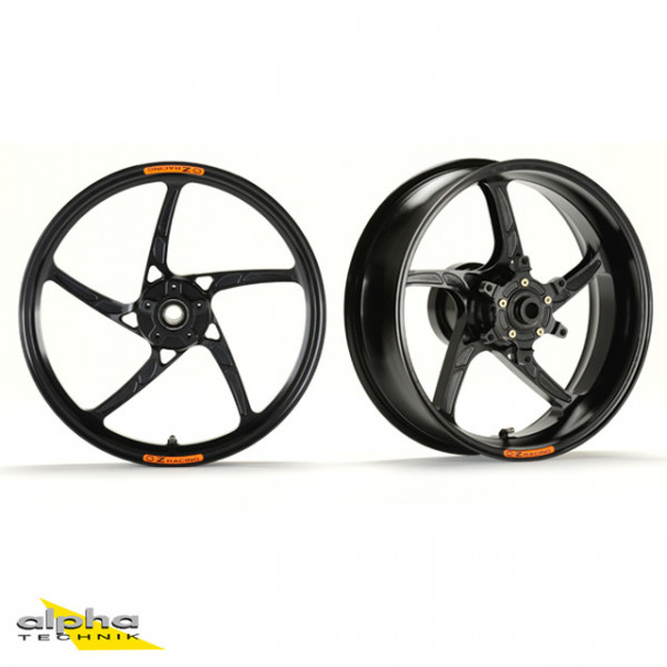 OZ Piega Aluminium Felgensatz schwarz glänzend passend für Kawasaki Ninja 400 & Z400