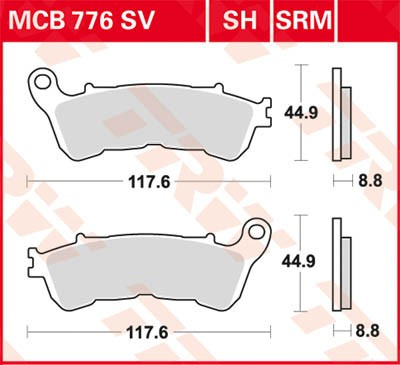 Scheibenbremsbeläge MCB776