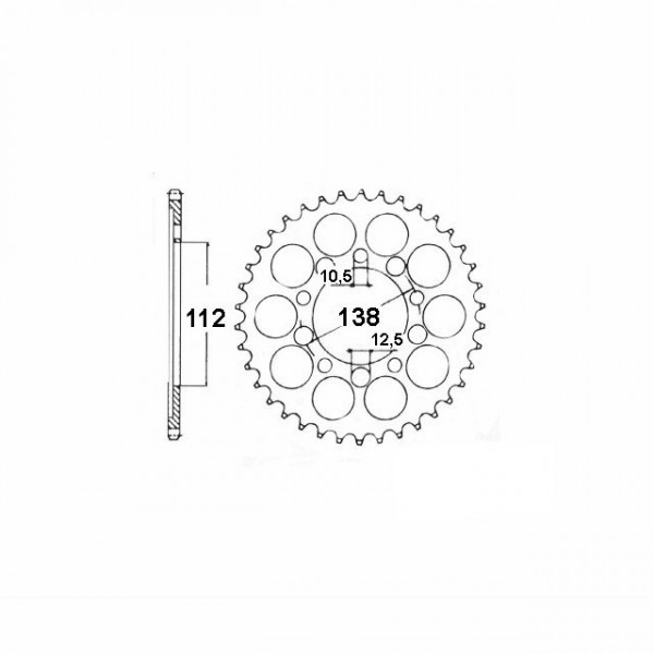 Kettenrad Aluminium Z-47 passend für HO/YA/MZ