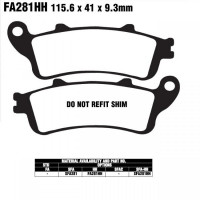 EBC FA281 HH Bremsbeläge passend für Kawasaki Vulcan 650 S ABS EBC FA281 HH Bremsbeläge passend für Kawasaki Vulcan 650 S ABS