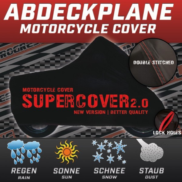 Abdeckplane "Supercover 2.0" | Gr. XL | schwarz Polyester | 200 D | L 277 x B 104 x H 141 cm