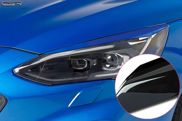 Scheinwerferblenden Glossy für Ford Focus MK4 SB295-G Schwarz Hochglanz