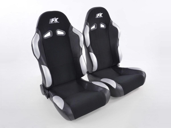 FK Sportsitze Auto Halbschalensitze Set Spacelook Carbon in Motorsport-Optik