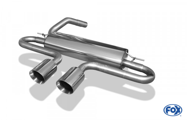 FOX Endschalldämpfer passend für Ford Focus III ST Fließheck – 2x90 mm Edelstahl, mittig