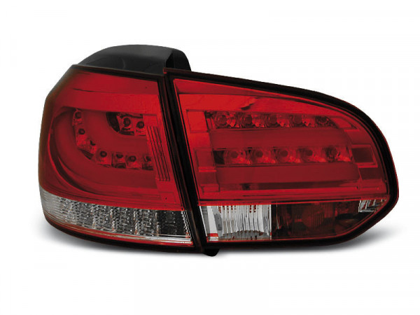 LED BAR Rücklichter rot weiß passend für VW Golf 6 10.08-12