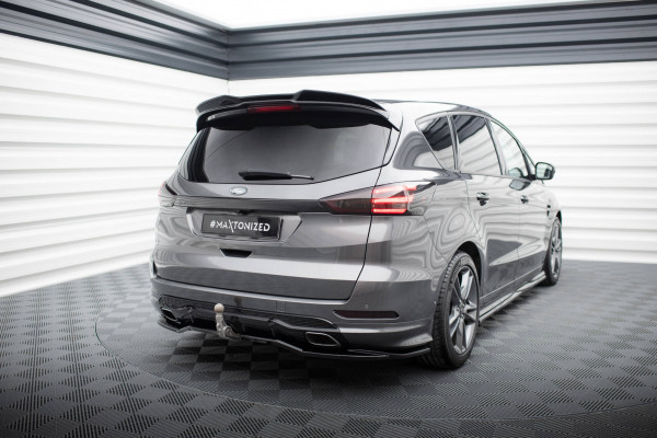 Mittlerer Diffusor Heck Ansatz DTM Look Für Ford S-Max ST-Line Mk2 Schwarz Hochglanz